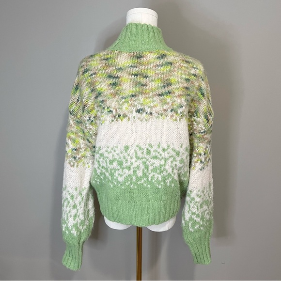 Aerie Fair Isle Chunky Knit Mock Neck Pullover Size M - Picture 5 of 9